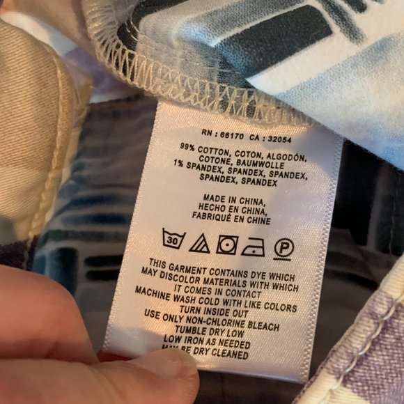 Chino By Anthropologie Relaxed Striped Shorts Size 27 - Picture 5 of 8